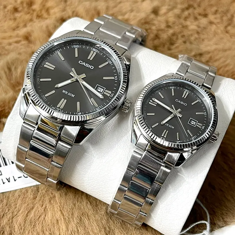 Casio Black Dial Couple Watch | MTP/LTP-1302D-1A1